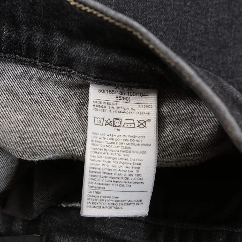 Banana Republic Slim Watershed Mill Valley Denim Black Jeans Mens Sz 34 x 34